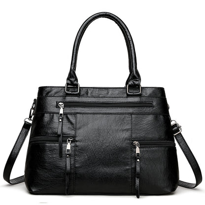 Temperament Wild Advanced Texture Handbag Soft Leather Commuter Shoulder Messenger Bag