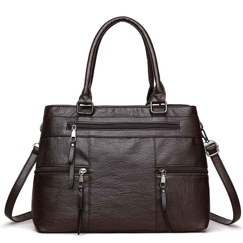 Temperament Wild Advanced Texture Handbag Soft Leather Commuter Shoulder Messenger Bag