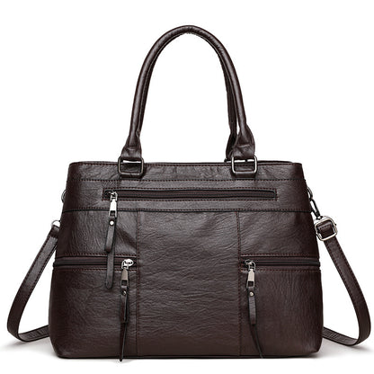 Temperament Wild Advanced Texture Handbag Soft Leather Commuter Shoulder Messenger Bag